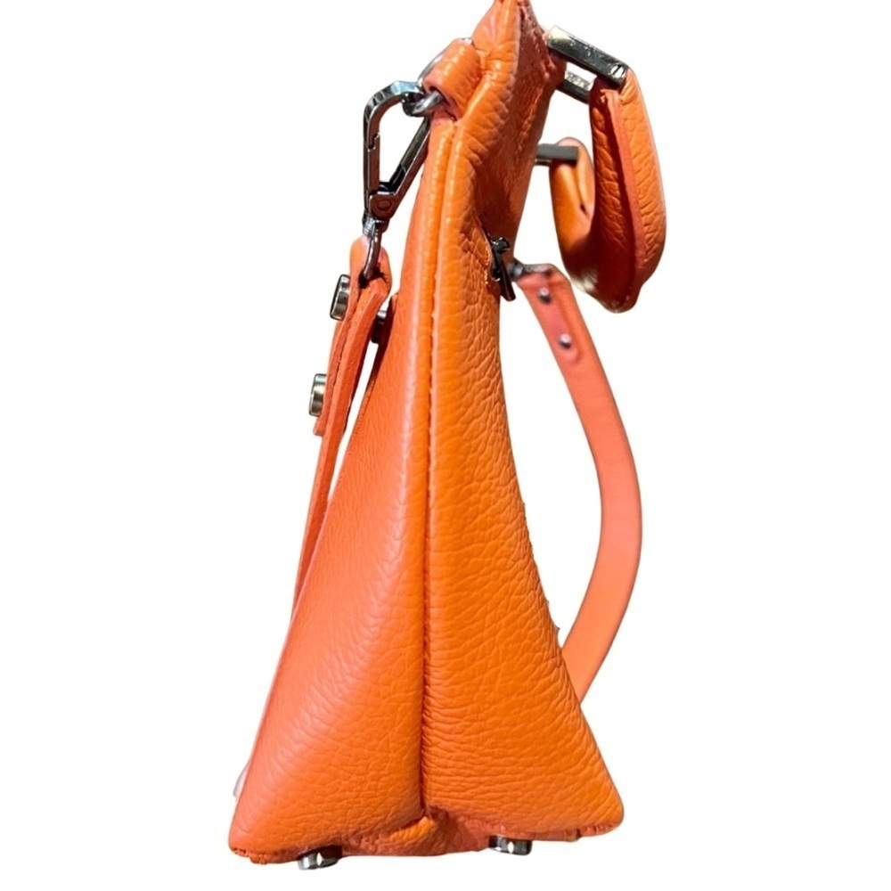 Viola Castellani Orange Leather Crossbody Bag - Picture 4 of 11